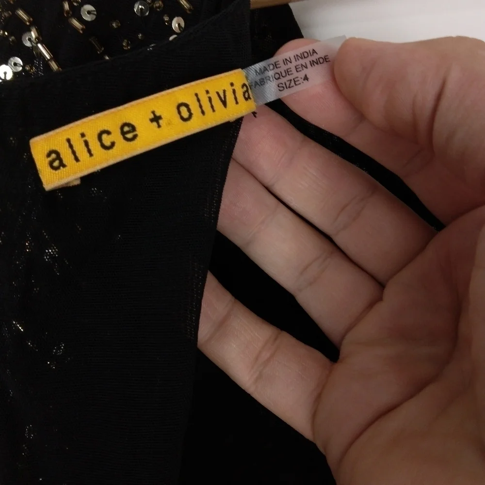 NWT Alice + Olivia Embelished Dress Size 4 Retail $595 - Picture 8 of 11